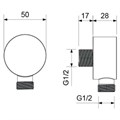 шланговое подсоединение, матовый черный AQ2457MB