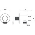 шланговое подсоединение с держателем, оружейная сталь AQ2464BGM