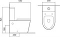 AQ2904-00 ВЕГА Унитаз напольный безободковый с бачком 630*390*825мм, горизонтальный выпуск, тонкое сиденье с механизмом плавного закрывания, крепеж AQ2904-00