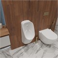 Уринал, горизонтальный выпуск, 300*335*690, белый, в комплекте с сенсорным смывным механизмом AQ3060S AQ3060-S-00