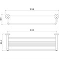 ЕВРОПА полка для полотенец, оружейная сталь AQ4115BGM