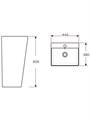 Умывальник пьедестальный Aquatek Optima Square 440x380x835 AQ4401-00