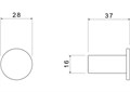 ЛИРА крючок, матовый черный AQ4401MB