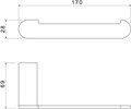 ЛИРА бумагодержатель, матовый черный AQ4408MB