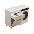 ENFIDA - 60 Тумба напольная 1 ящ. под стир. машину, бежевая мат. эмаль с Б/К ENF-07060-031Я