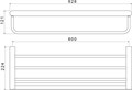 ЛИРА полка для полотенец, матовый черный AQ4415MB