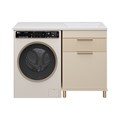 ENFIDA - 60 Тумба напольная 1 ящ. под стир. машину, бежевая мат. эмаль с Б/К ENF-07060-031Я