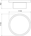 ЛИРА мыльница настольная, матовый черный AQ4426MB
