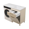 ENFIDA - 60 Тумба напольная 1 ящ. под стир. машину, бежевая мат. эмаль с Б/К ENF-07060-031Я