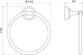 КЛАССИК полотенцедержатель кольцо, полир. золото AQ4512PG