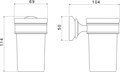 КЛАССИК стакан с держателем AQ4527CR