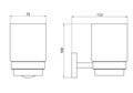 БЕТТА стакан с держателем, оружейная сталь AQ4604BGM