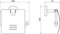 БЕТТА бумагодержатель с крышкой, матовый черный AQ4609MB