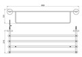 БЕТТА полка для полотенец, оружейная сталь AQ4615BGM