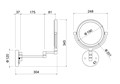 зеркало косметическое настенное с подсветкой 5х, шлиф. золото AQ4912BG