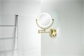 зеркало косметическое настенное с подсветкой 5х, шлиф. золото AQ4912BG