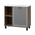 LUMUS - 90 Тумба напольная 2 дв.с нишей мат. эмаль, правая + раковина УТ000025490