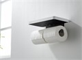 ЕВРОПА бумагодержатель двойной с полкой, матовый черный AQ4919MB