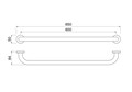 поручень 650 мм, шлиф. золото AQ4996BG