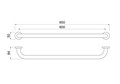 поручень 650 мм, оружейная сталь AQ4996BGM