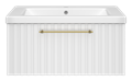 ALICANTE - 80 Тумба подвесная с 1 ящ. белый + раковина УТ000015977