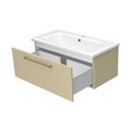 ALICANTE - 90 Тумба подвесная с 1 ящ. капучино + раковина УТ000015787