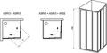 Душевой уголок Supernova ASRV3-80-198 черный+Transparent 15V403R2Z1