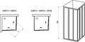 Душевой уголок Supernova ASRV3-90-198 черный+Transparent 15V703R2Z1