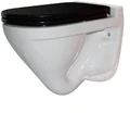 ATTICA COLOR BLACK Подвесной унитаз c сиденьем из дюропласта, системой soft close, clip up WC.WH/Attica/DM/BLK.G/S1