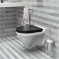 ATTICA COLOR BLACK Подвесной унитаз c сиденьем из дюропласта, системой soft close, clip up WC.WH/Attica/DM/BLK.G/S1