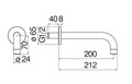 излив, матовый черный AV00158/36BM