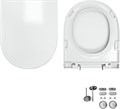 Унитаз подвесной "Best" ДМ (сиденье дюропласт, система soft close, clip up) WC.WH/Best/DM/WHT.G/S1