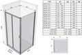 Душевая дверь Blix BLDP2-120 белый + Транспарент 0PVG0100Z1