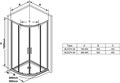 Душевая дверь Blix BLSCP4-80 черный+Transparent X3BM40300Z1