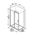 Неподвижная душевая стенка BLSPS-80 черный+Transparent X9BM40300Z1