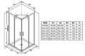 Душевая дверь Blix BLSRV2K-100 блестящий+транспарент X1XMA0C00Z1