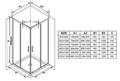 Душевая дверь Blix Slim BLSRV2K-120 блестящий+Transparent X1XMG0C00Z1