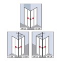 CADA XS CK E2L 08020 VPK 2-х ств.раздвиж. дверь для комбинации со второй дверью 785-810/2000, крепление слева, стекло прозр. ESG Clean CKE2L08020VPK