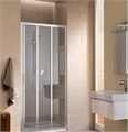 CADA XS CK G3L 12020 VPK 3-створ. раздвижная дверь 1170-1210/2000 с фикс.панелью слева, профиль серебро/глянец+стекло ESG прозрачное с покр. CADAclean CKG3L12020VPK