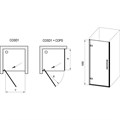 Душевая дверь COOL COSD1-90 хром + Транспарент X0VV70A00Z1