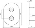 Смеситель термостатический скрытого монтажа для R-box multi, 3 вывода CR 067.00 X070075