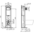 E233267 PROSYS ECO FRAME M Встраиваемая инсталляция для монтажа подвесных унитазов.Ширина рамы 30 см - подходит для узких стен E233267