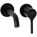 ELATE cмеситель для раковины на 2 отв., матовый черный E28318-BL