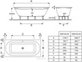Ванна ODEON RIVE GAUCHE 180X85 E6D153-00
