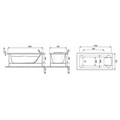 E6D300RU-00 SOFA Ванна акриловая прямоугольная 150x70, белый E6D300RU-00