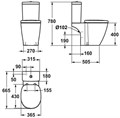 E797001 CONNECT CUBE Бачок для унитаза (E039701,E042901), нижняя подводка E797001