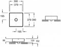 Delta Pure накладная раковина, тонкая керамика, 39*39 E90011-0