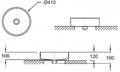 E90012-0 Delta Pure накладная раковина 41 см, без дк E90012-0