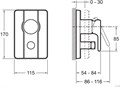 SINGULIER смеситель для ванны (внешняя часть) E98720-CP