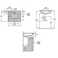 0 ODEON RIVE Мебель для раковины-столешницы, 60 см+Раковина 60 см EB2520-R9-E52+EXBA112-Z-0